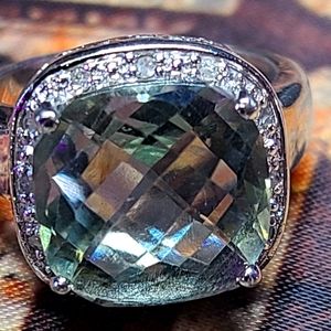 Green Amethyst ring.